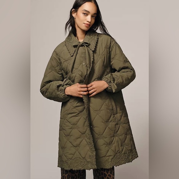 Damson Madder Jackets & Blazers - NWT Anthropologie Damson Madder Avery Water Repellent Quilted Coat Size 6